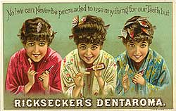 Three Little Maids advertising card