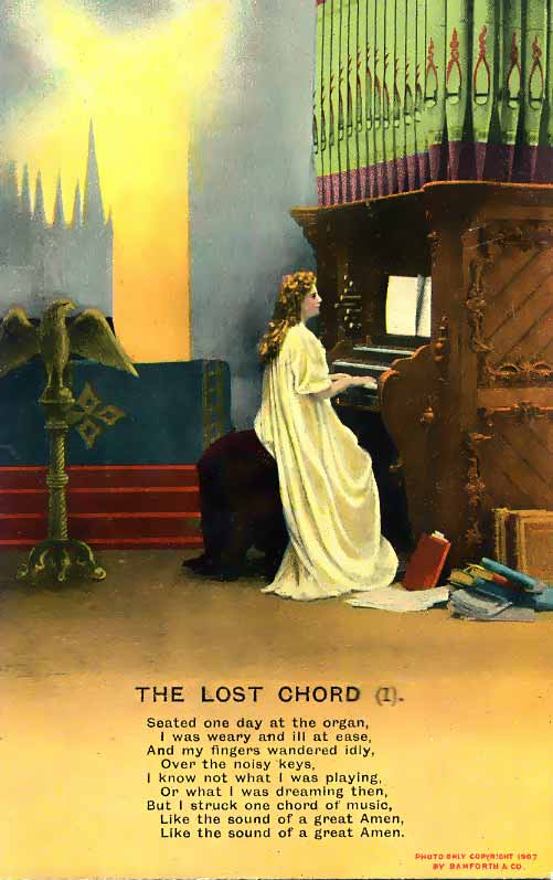 The Lost Chord, postcard one of four.