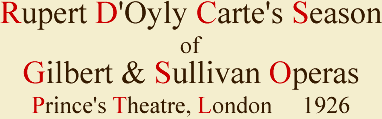 1926 Season of Gilbert and Sullivan Operas