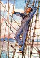 Ralph Rackstraw in the rigging.