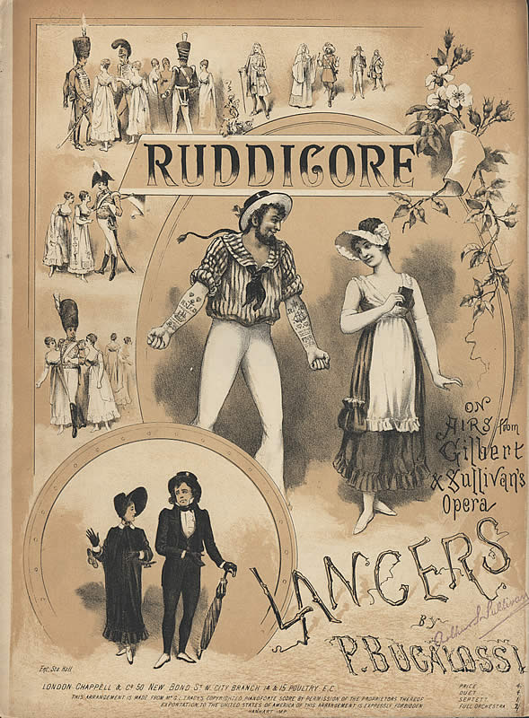 sheet music cover for Ruddigore Lancers music